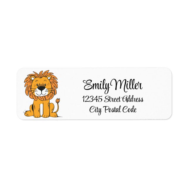 Cute cartoon lion decoration (Front)