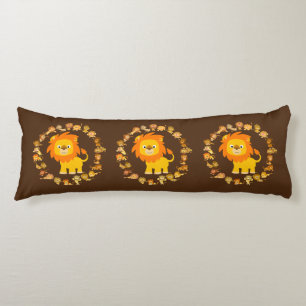 Cute Cartoon Lion Mandala Body Pillow