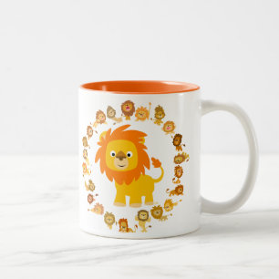 Cute Cartoon Lion Mandala Mug
