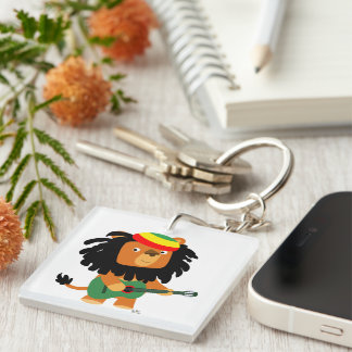 Cute Cartoon Lion of Zion Acrylic Keychain