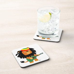 Cute Cartoon Lion of Zion Coasters Set