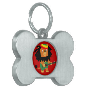 Cute Cartoon Lion of Zion Pet Tag