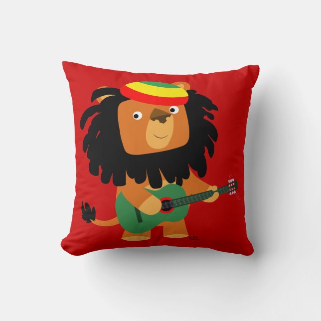 Cute Cartoon Lion of Zion Pillow (Front)