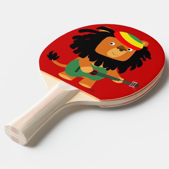Cute Cartoon Lion of Zion Ping Pong Paddle (Front Angle)