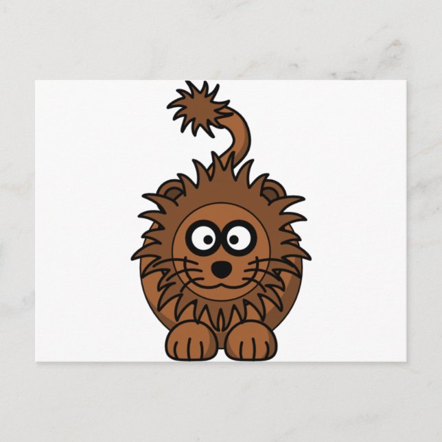 Cute Cartoon Lion Postcard (Front)