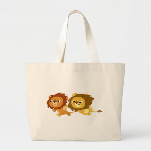 Cute Cartoon Lions in a Hurry Bag