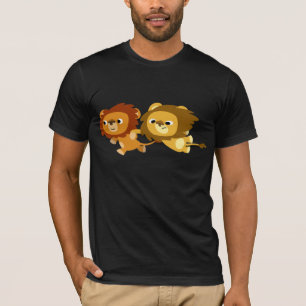 Cute Cartoon Lions in a Hurry T-Shirt