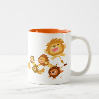 Cute Cartoon Lions' Parade Mug