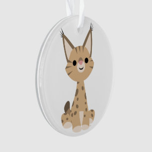 Cute Cartoon Lynx Acrylic Ornament