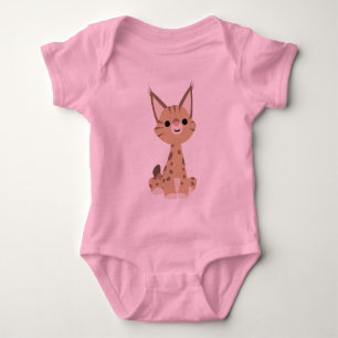Cute Cartoon Lynx Baby T-Shirt Bodysuit