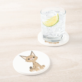 Cute Cartoon Lynx Coaster