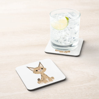 Cute Cartoon Lynx Coasters Set