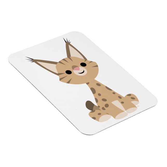 Cute Cartoon Lynx Flexible Magnet (Right Side)