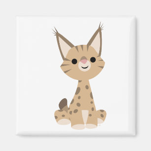 Cute Cartoon Lynx Magnet