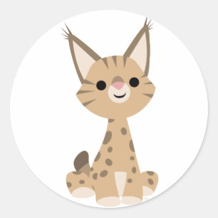 Cute Cartoon Lynx Sticker