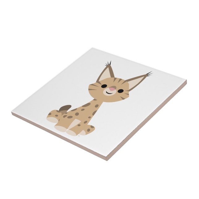 Cute Cartoon Lynx Tile (Side)