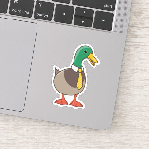 Cute Cartoon Mallard Duck with a Tie