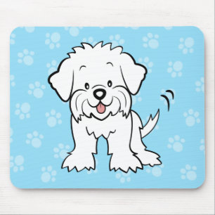 Cute Cartoon Maltese Mousepad