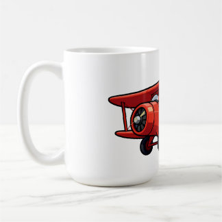 Cute Cartoon Mechanic with Red Car Illustration Coffee Mug