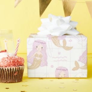 Cute cartoon Mermaid Wrapping Paper
