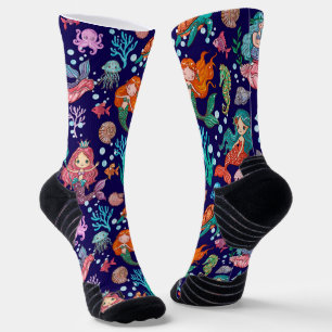 Cute cartoon mermaids socks