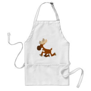 Cute Cartoon Merry Moose Apron