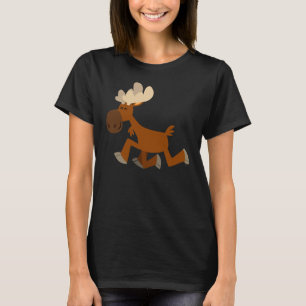 Cute Cartoon Merry Moose Women T-Shirt