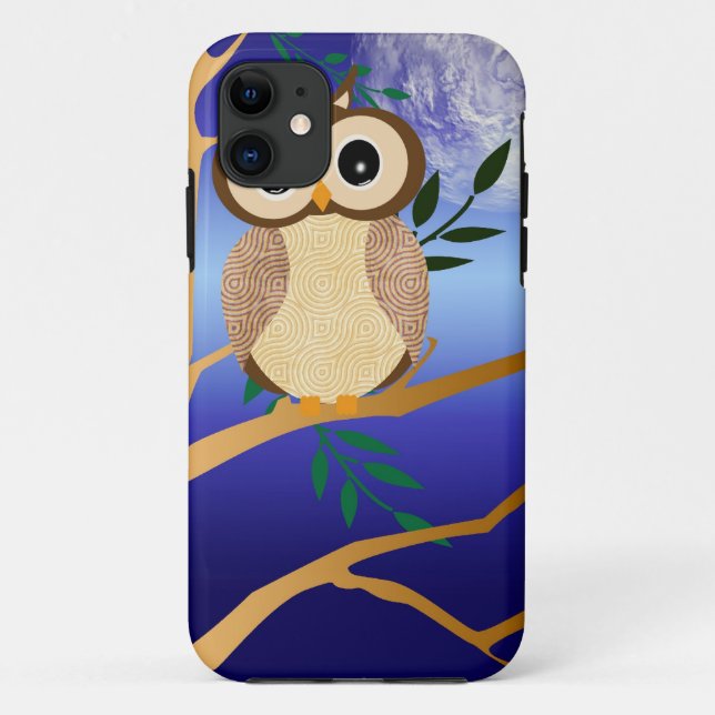 Cute cartoon midnight owl Case-Mate iPhone case (Back)