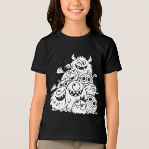 Cute cartoon monster characters illustration for k Tri-Blend shirt