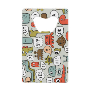 Cute Cartoon Monsters: Seamless Background