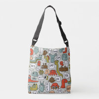 Cute Cartoon Monsters: Seamless Background
