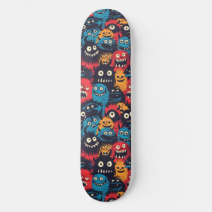 Cute Cartoon Monsters Skateboard