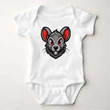 Cute Cartoon Mouse Face Baby T-Shirt 