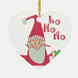 Cute Cartoon Mouse Santa Collection. Ceramic Tree Decoration