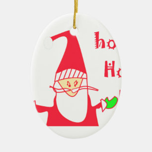 Cute Cartoon Mouse Santa Collection. Ceramic Tree Decoration