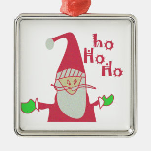 Cute Cartoon Mouse Santa Collection. Metal Tree Decoration