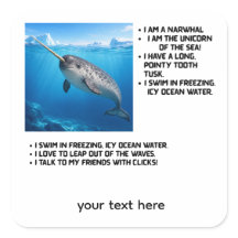 Cute Cartoon Narwhal Sea Unicorn Kids Fun Facts