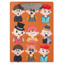 Cute Cartoon Nerds & Geeks Glasses Pattern