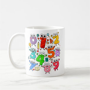 Cute Cartoon Numbers Maths Mug for Kids
