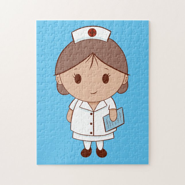 Cute Cartoon Nurse Jigsaw Puzzle (Vertical)