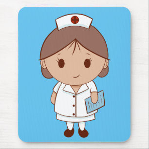 Cute Cartoon Nurse Mouse Mat