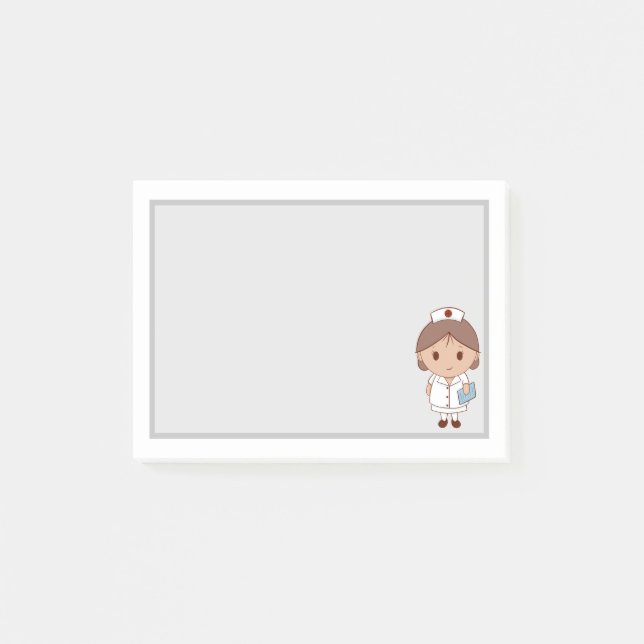 Cute Cartoon Nurse Post-it Notes (Front)