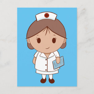 Cute Cartoon Nurse Postcard