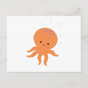 Cute Cartoon Octopus Postcard