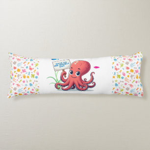 Cute, cartoon octopus with fish body cushion