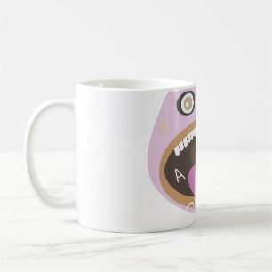 cute cartoon open mouth mug