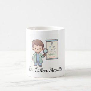 Cute Cartoon Optometrist Mug Design – Eye Chart &