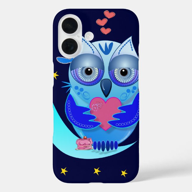 Cute cartoon owl in love case (Back)