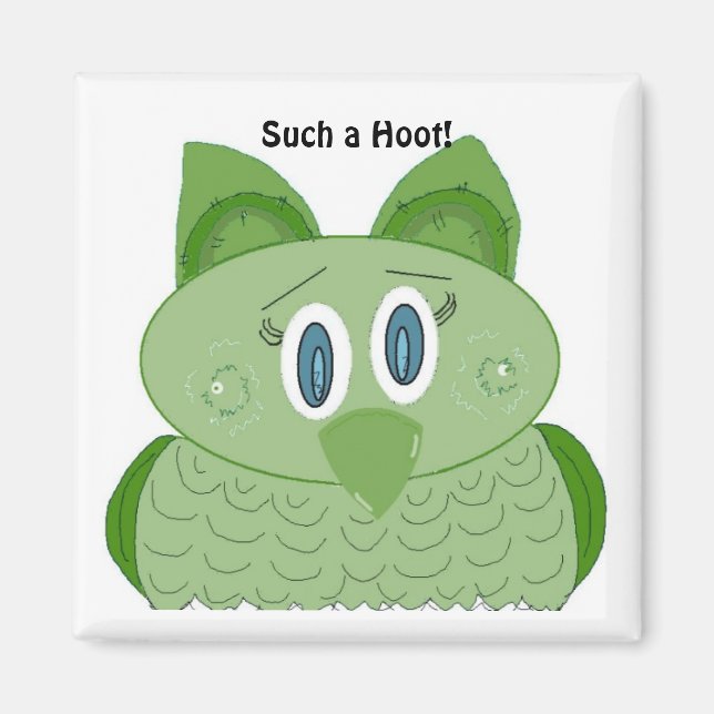 Cute Cartoon Owl Magnet (Front)