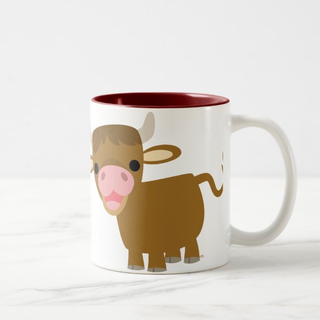Cute Cartoon Ox mug (Right)